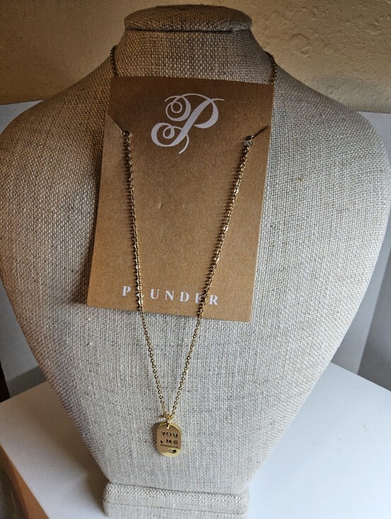 Plunder Jewelry - NWOT Plunder Fashion Jewelry Gold-Tone 'You + Me' Pendant Necklace